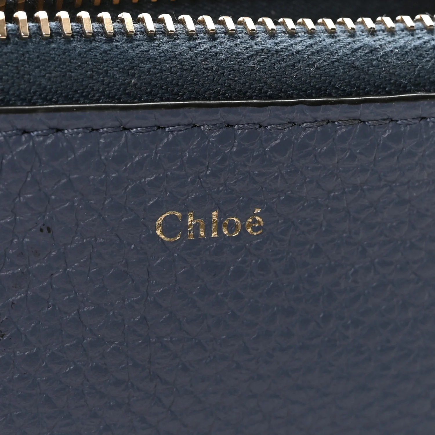 Calfskin Alphabet Purse Wallet Blue - Image 6