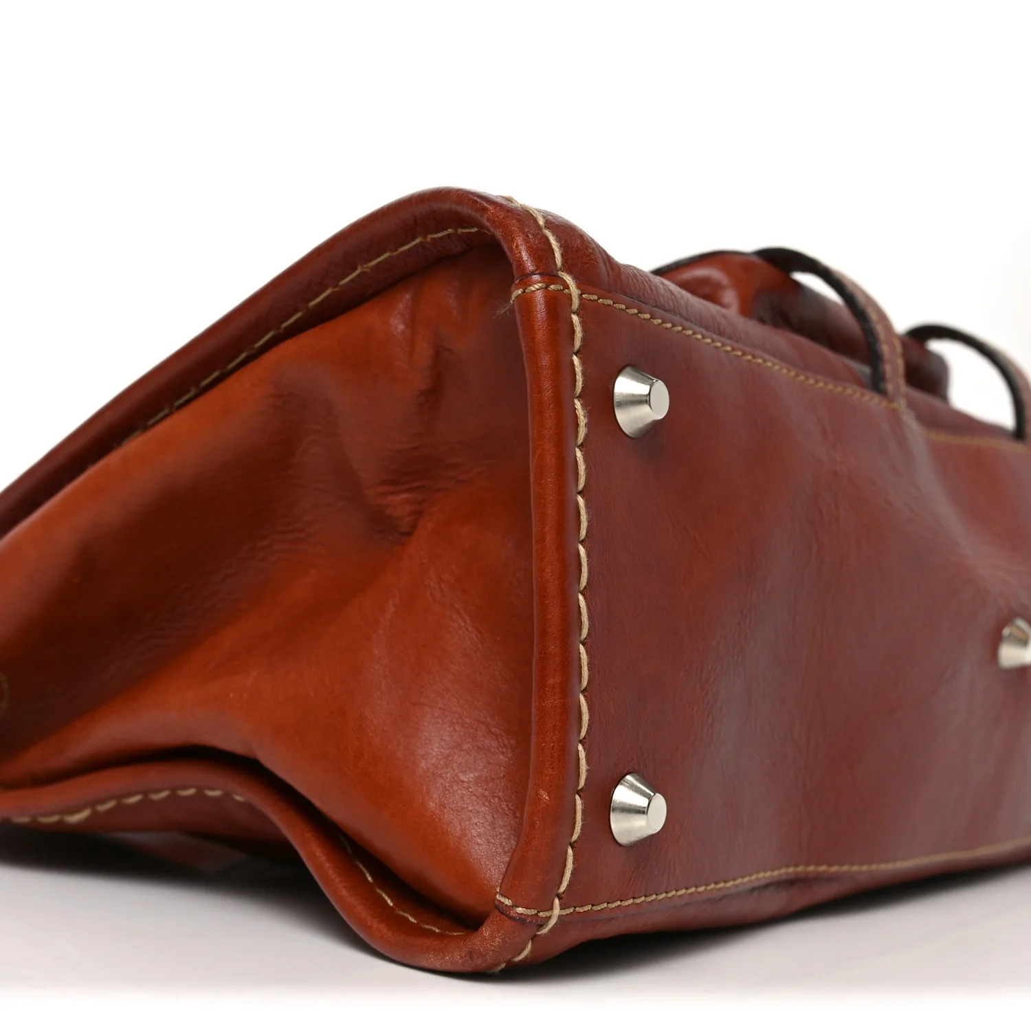 Calfskin Edith Satchel Ecureil Brown - Image 9