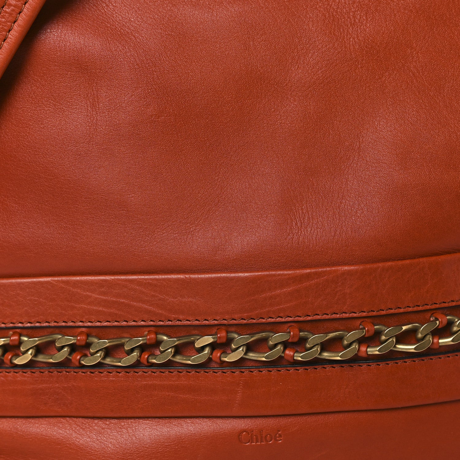 Calfskin Kira Convertible Bowler Bag Brick Red - Image 7