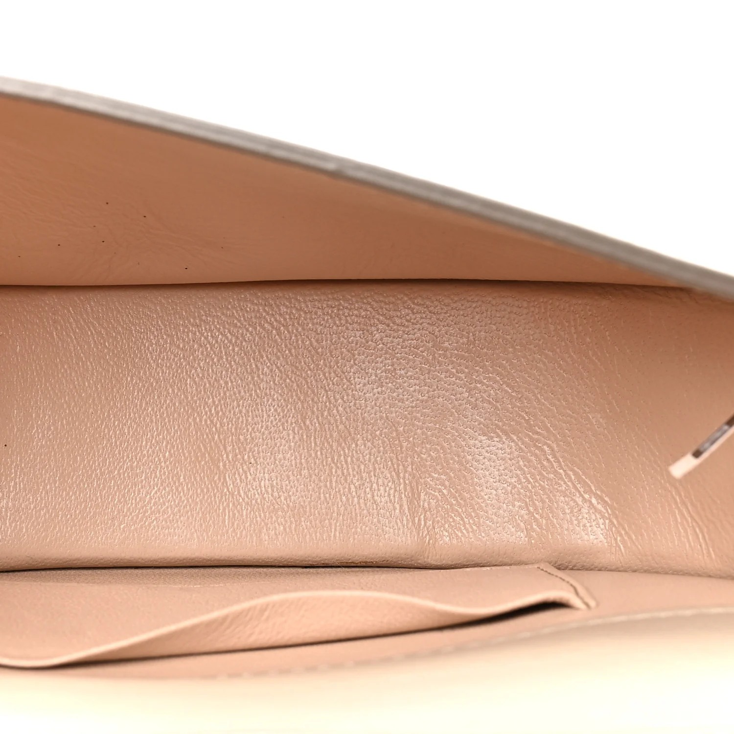 Calfskin Lambskin Quilted Studded Nile Bracelet Minaudiere Bag Pastel Grey - Image 5