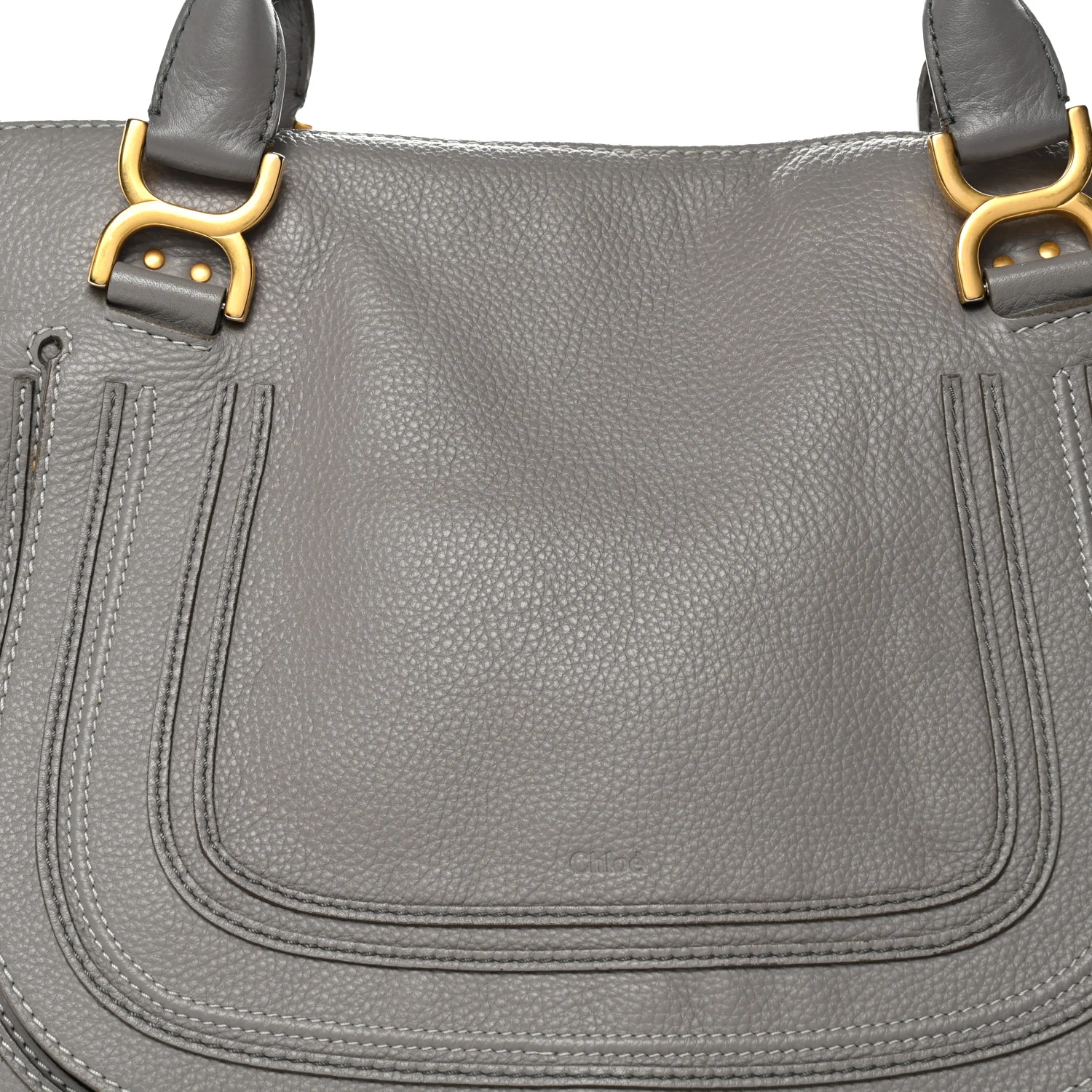 Calfskin Large Marcie Satchel Cashmere Grey - Image 8