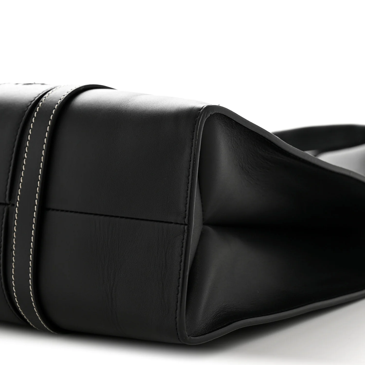 Calfskin Large Woody Tote Black - Image 10