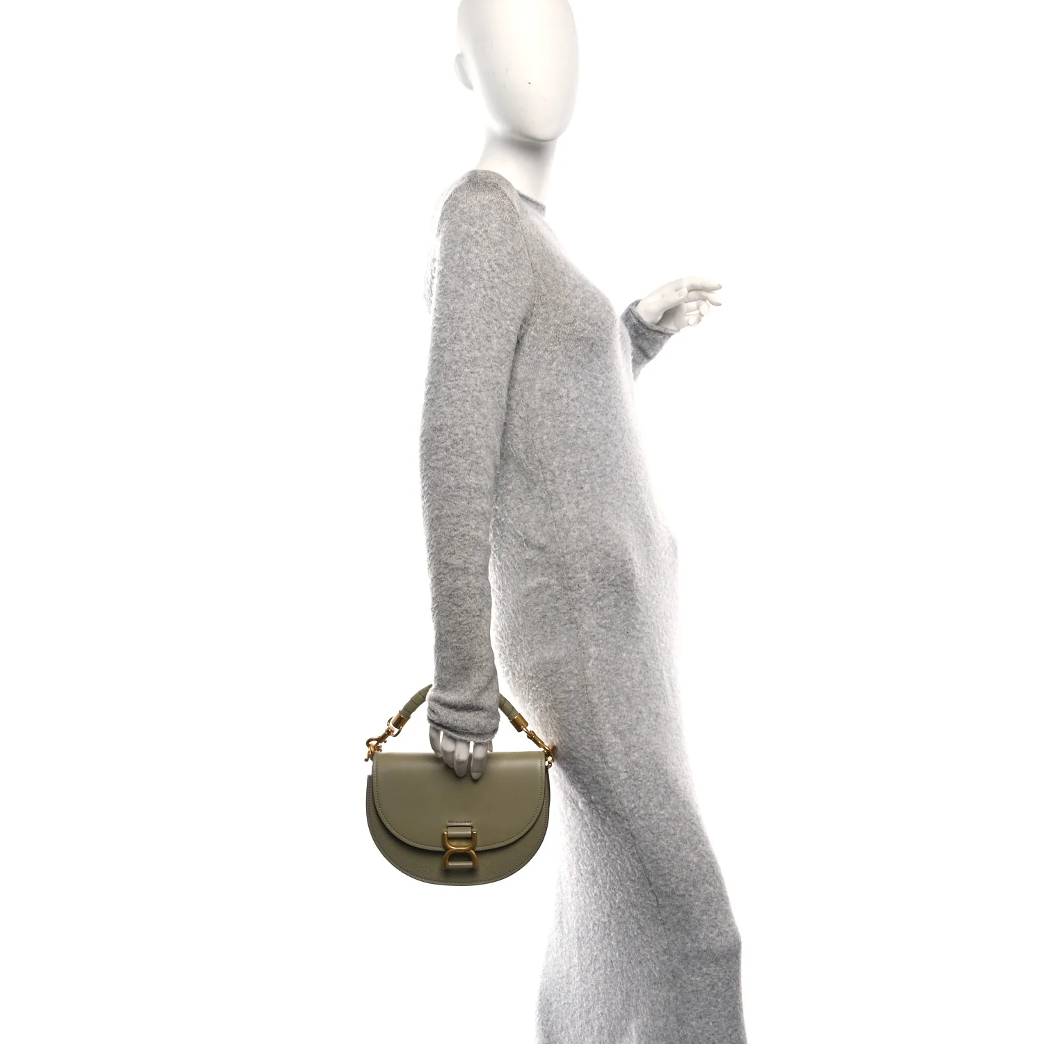 Calfskin Marcie Chain Flap Bag Pottery Green - Image 2