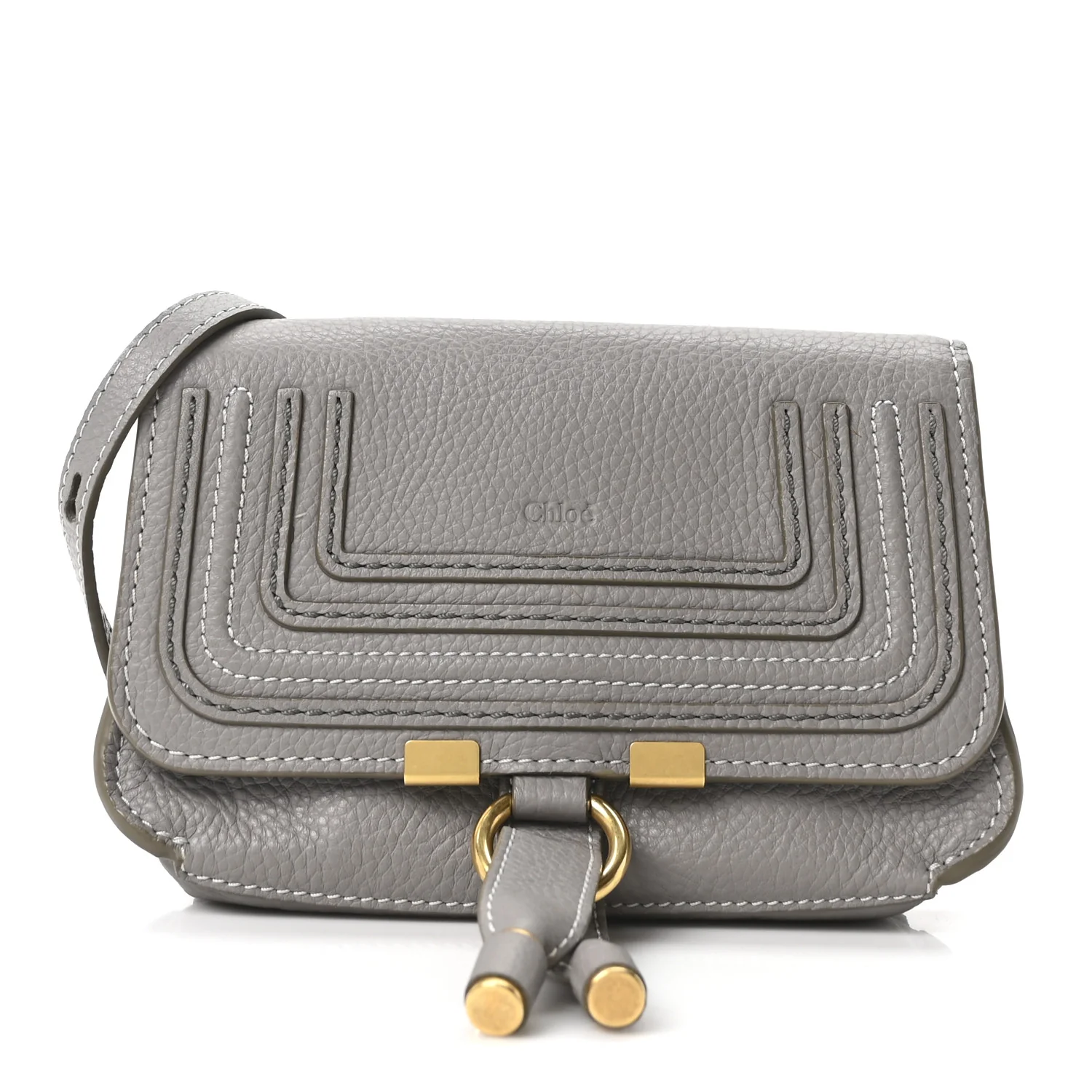 Calfskin Marcie Convertible Belt Bag Cashmere Grey