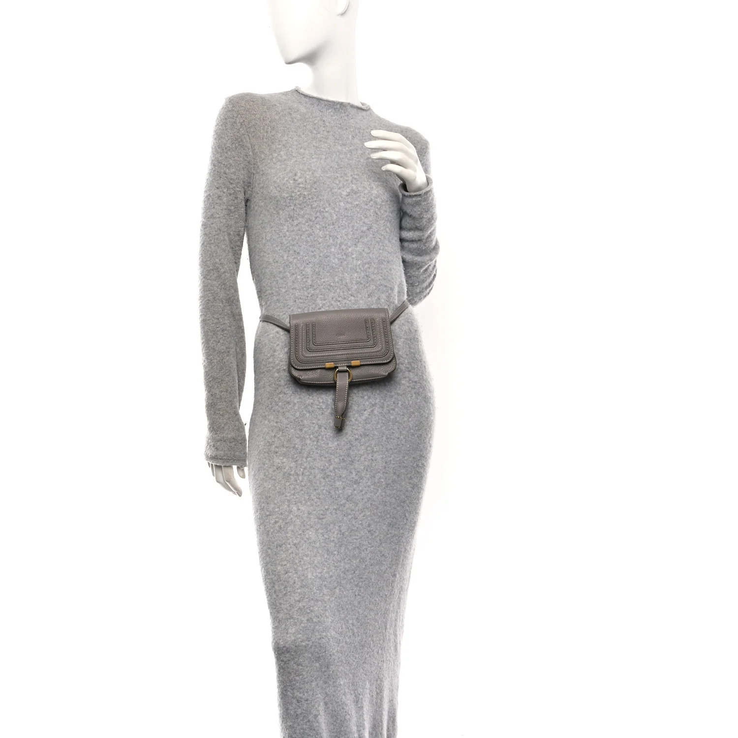 Calfskin Marcie Convertible Belt Bag Cashmere Grey - Image 2
