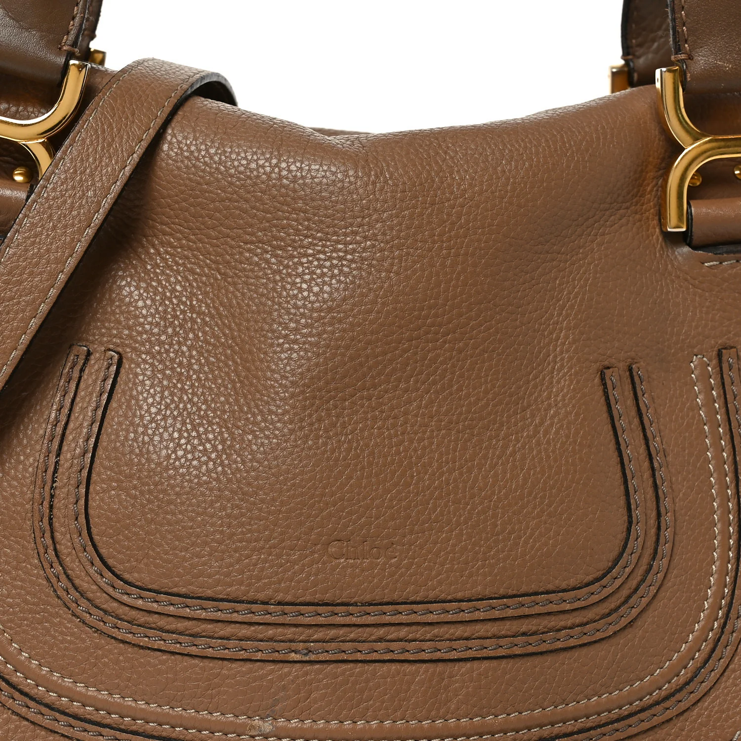 Calfskin Medium Marcie Satchel Desert Taupe - Image 7