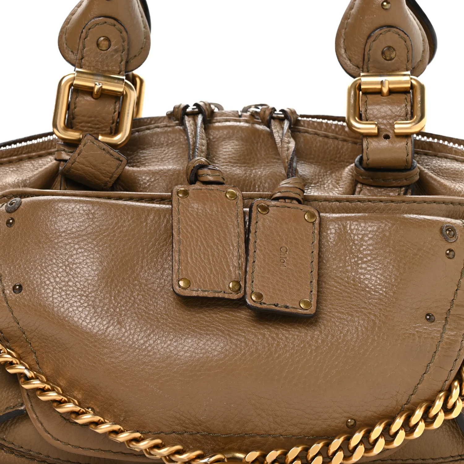 Calfskin Medium Paddington Capsule Satchel Elephant - Image 8