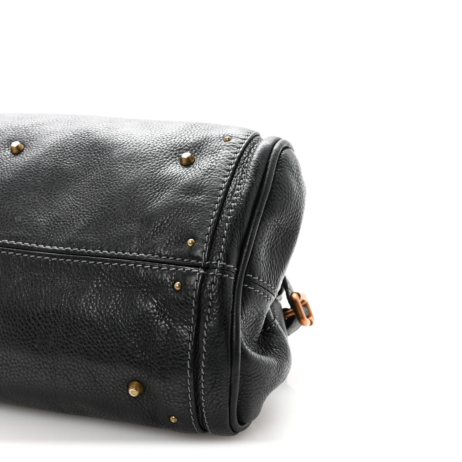 Calfskin Medium Paddington Satchel Black - Image 9