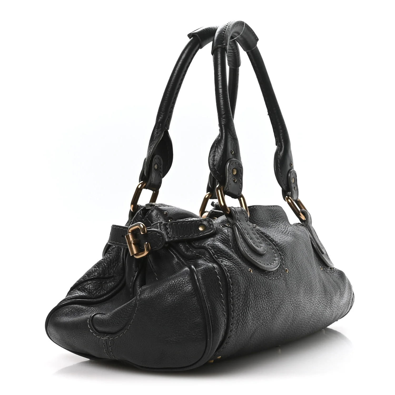 Calfskin Medium Paddington Satchel Bleu Nuit - Image 3