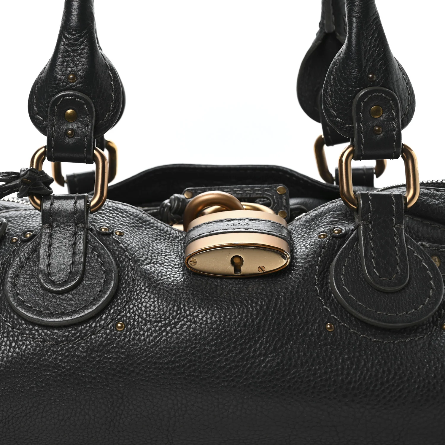 Calfskin Medium Paddington Satchel Bleu Nuit - Image 8