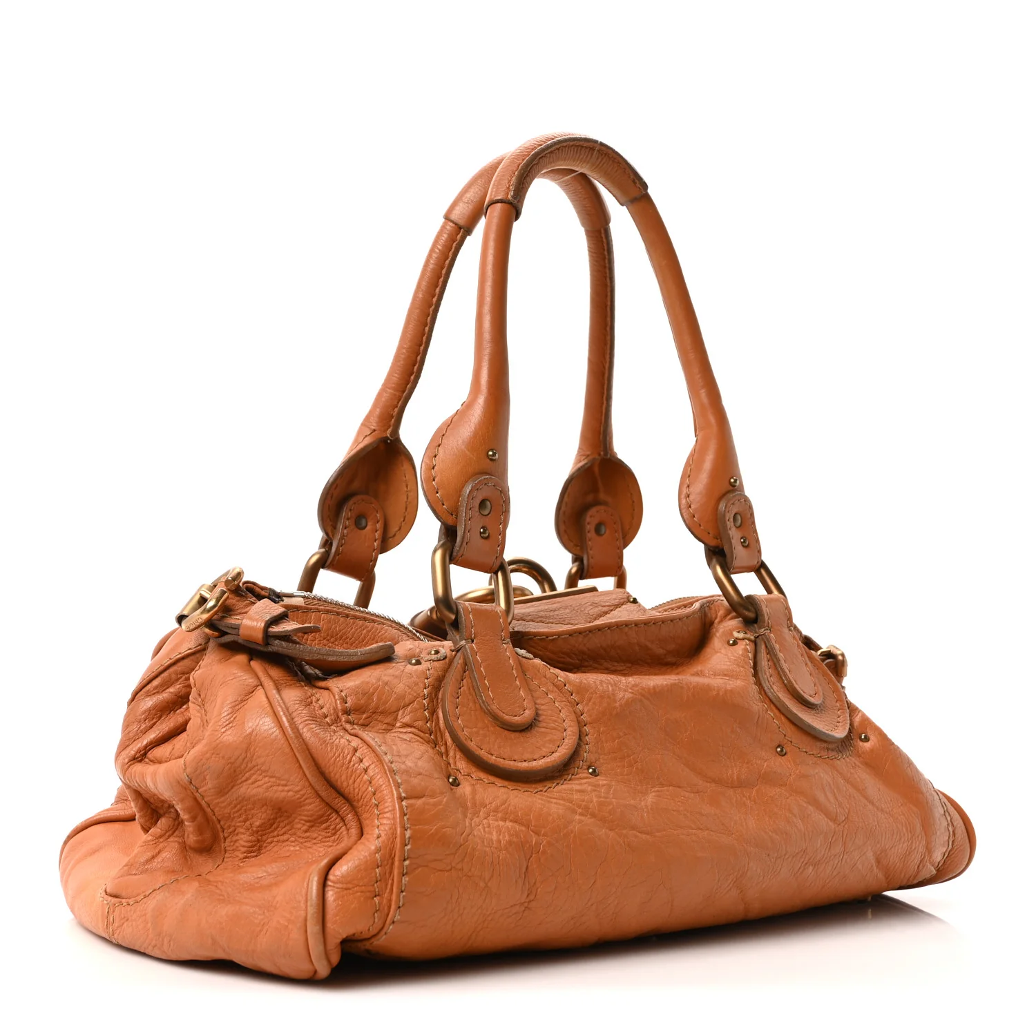 Calfskin Medium Paddington Satchel Tan - Image 3
