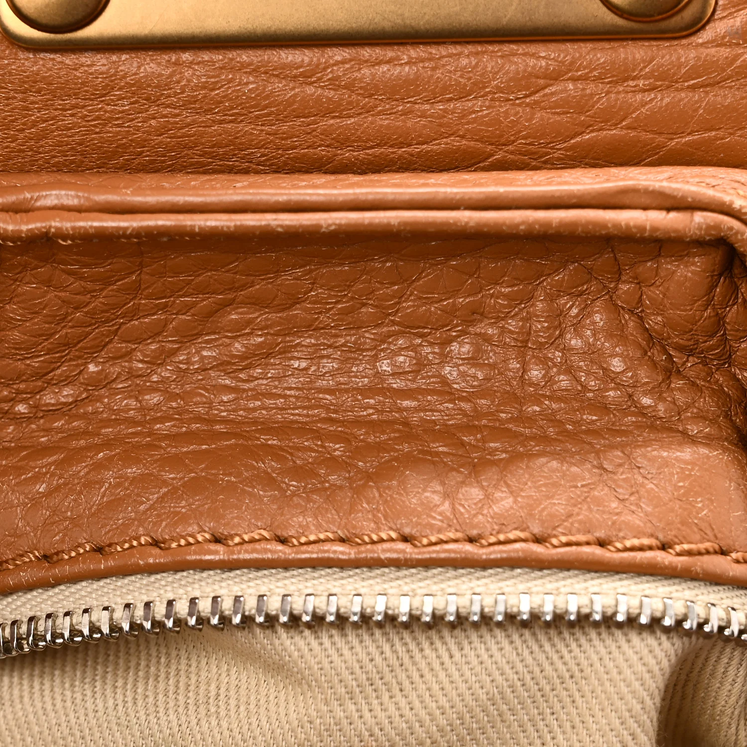 Calfskin Medium Paddington Satchel Tan - Image 6