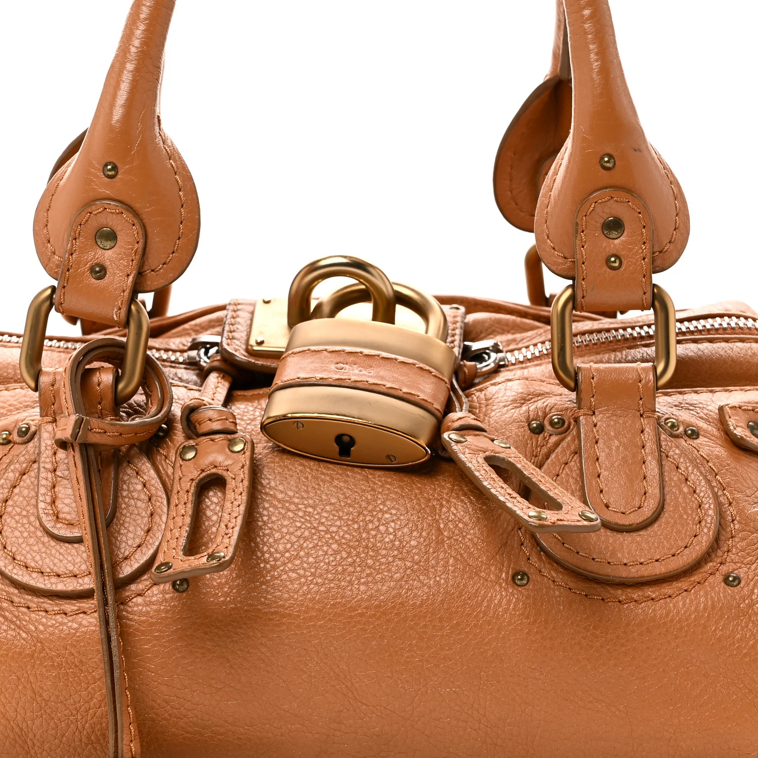Calfskin Medium Paddington Satchel Tan - Image 7