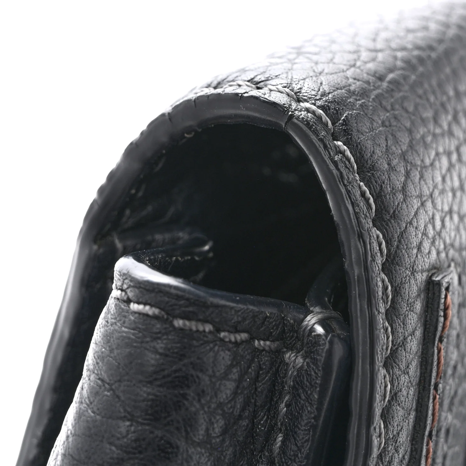 Calfskin Mini Marcie Round Crossbody Bag Black - Image 13