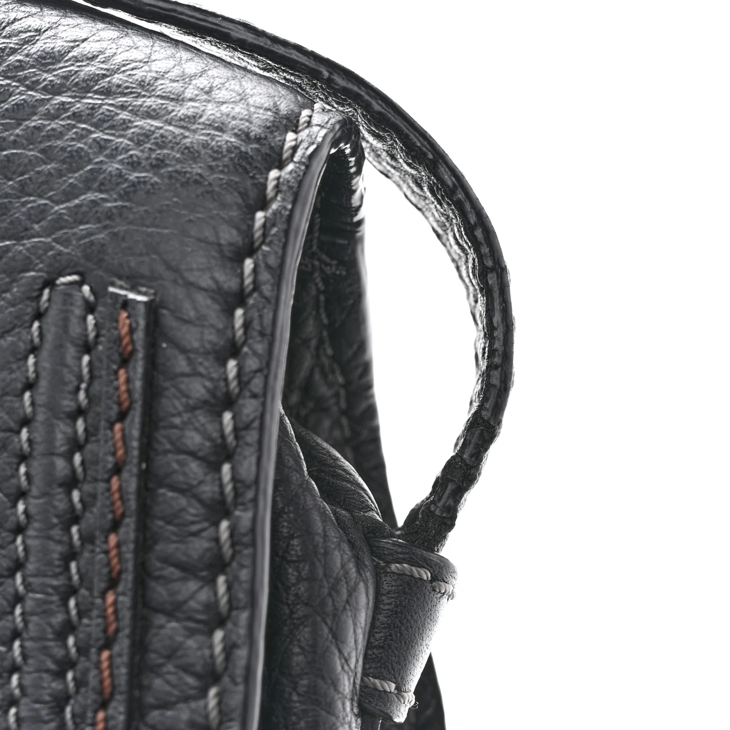 Calfskin Mini Marcie Round Crossbody Bag Black - Image 15