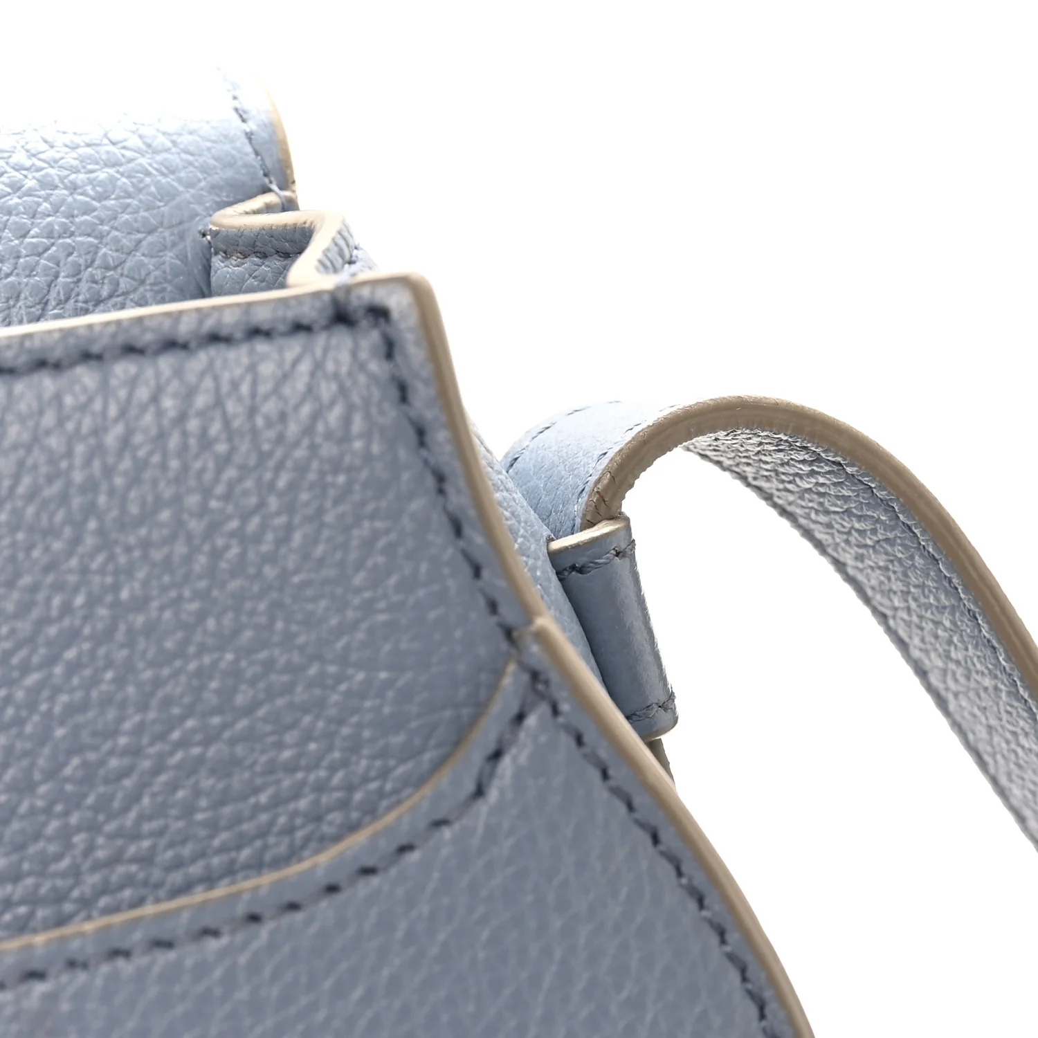 Calfskin Mini Marcie Round Crossbody Bag Cloudy Blue - Image 10