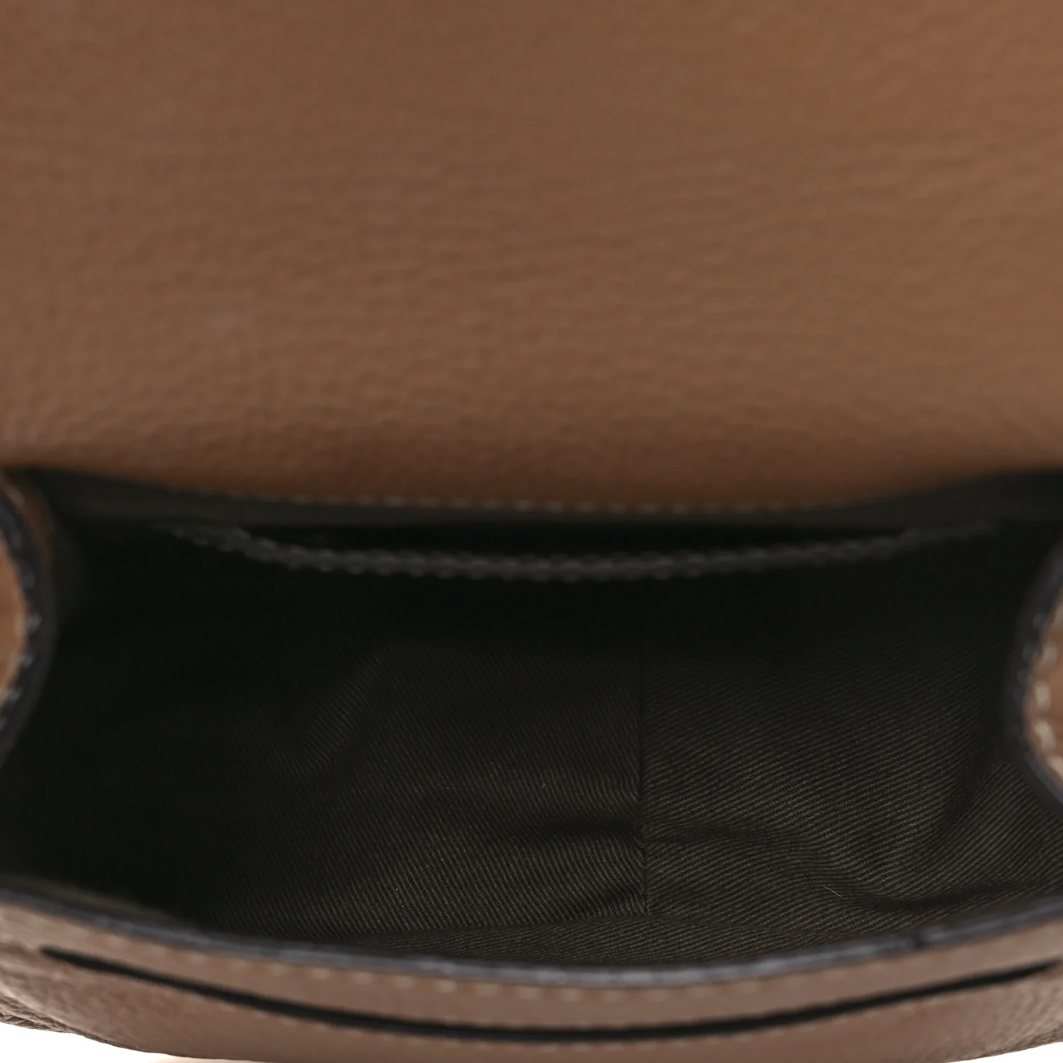 Calfskin Mini Marcie Round Crossbody Bag Nut - Image 5