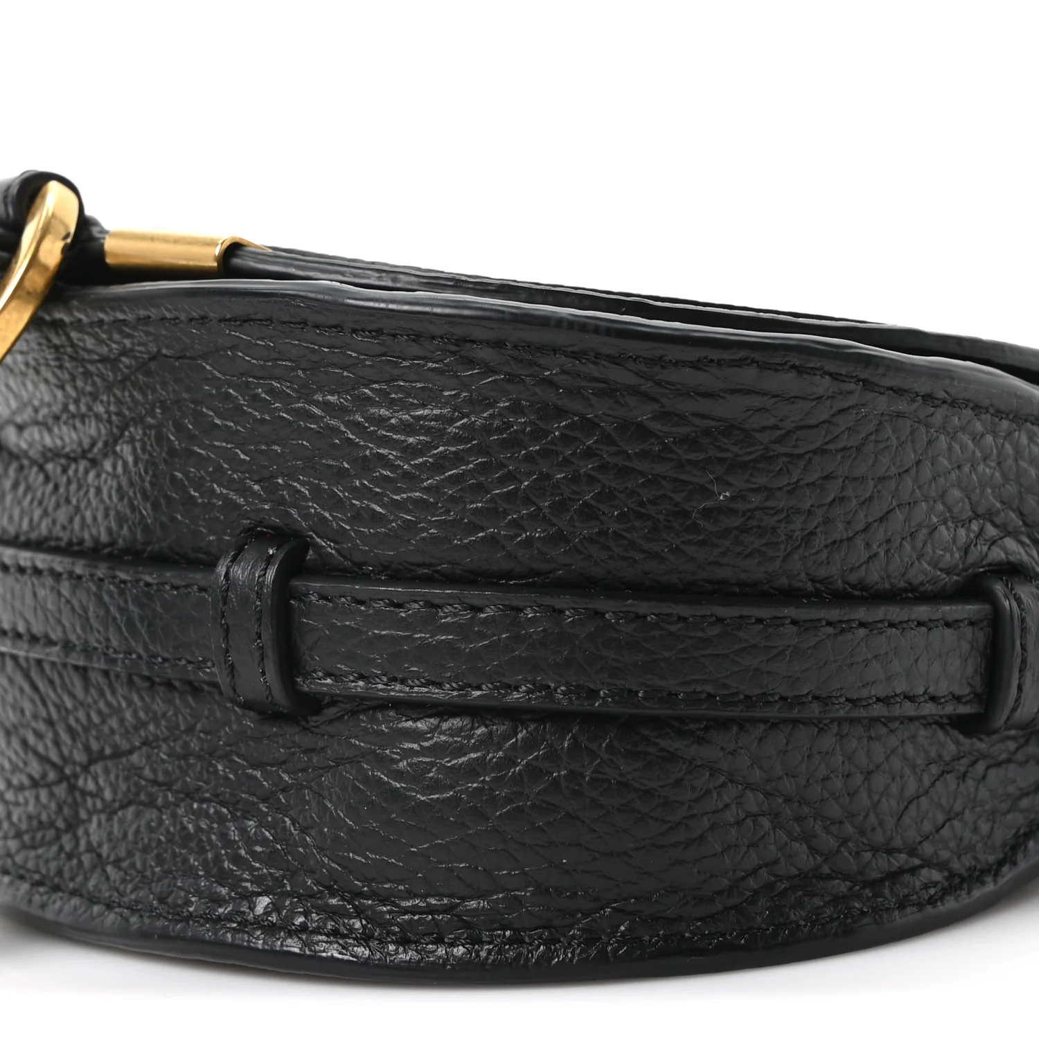 Calfskin Nano Marcie Saddle Bag Black - Image 10