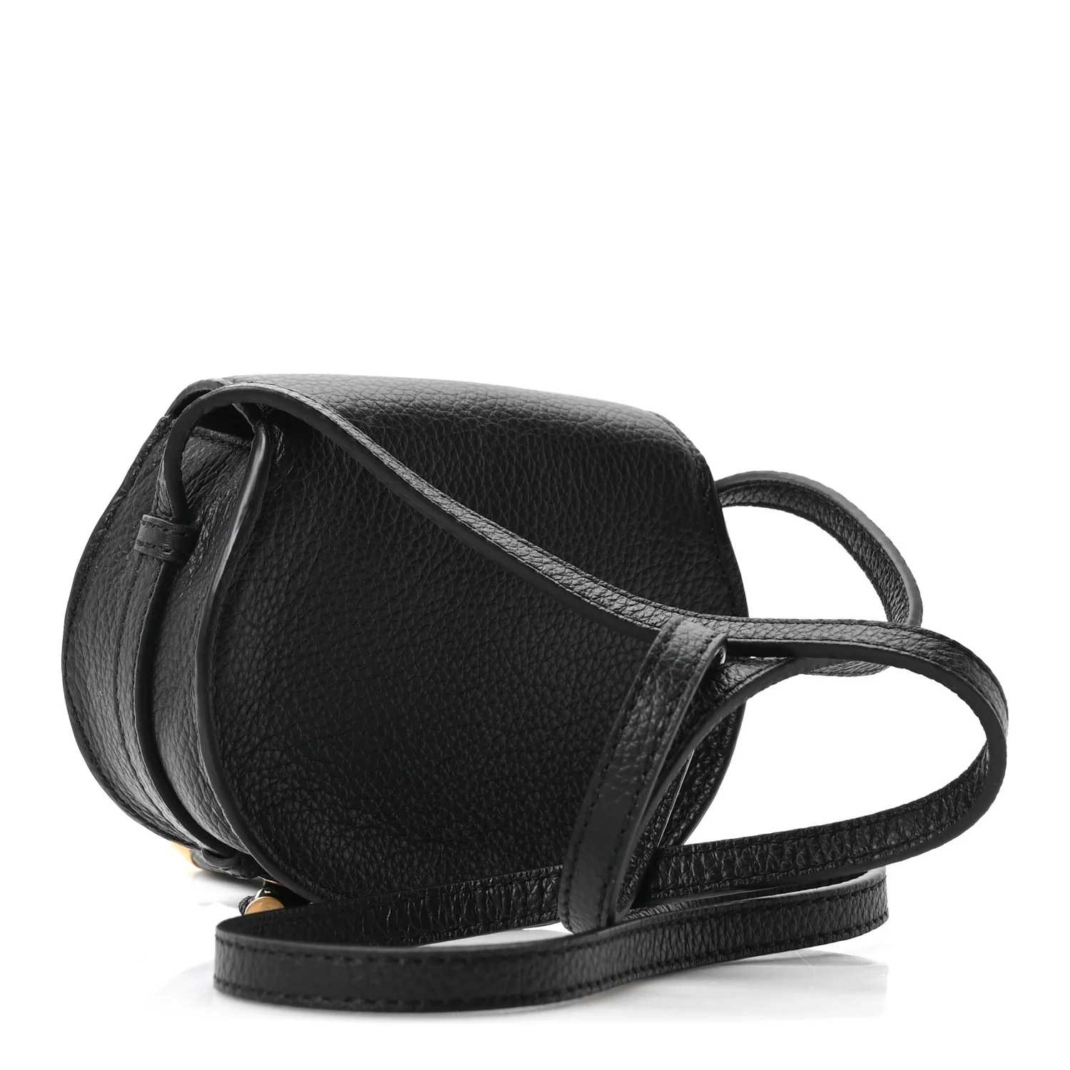Calfskin Nano Marcie Saddle Bag Black - Image 3
