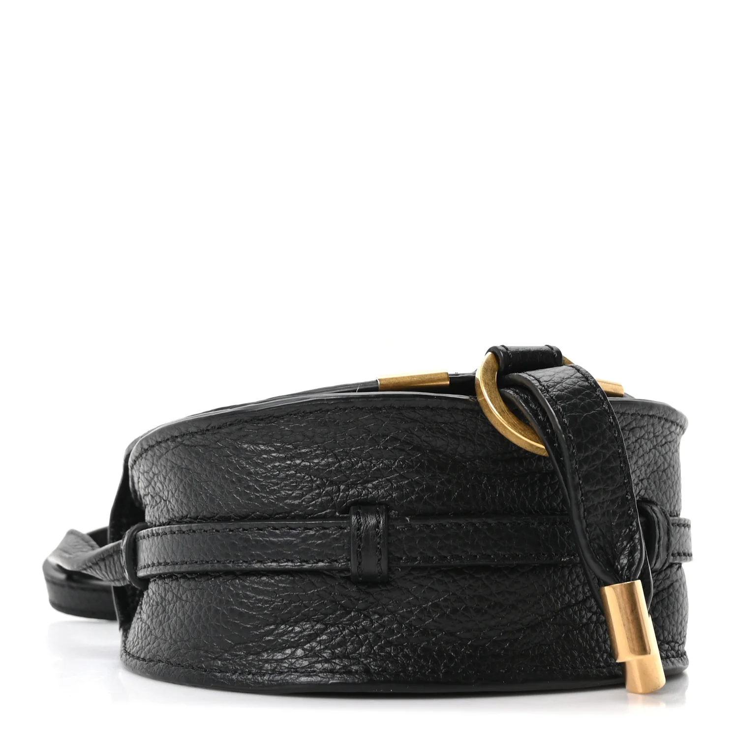 Calfskin Nano Marcie Saddle Bag Black - Image 4