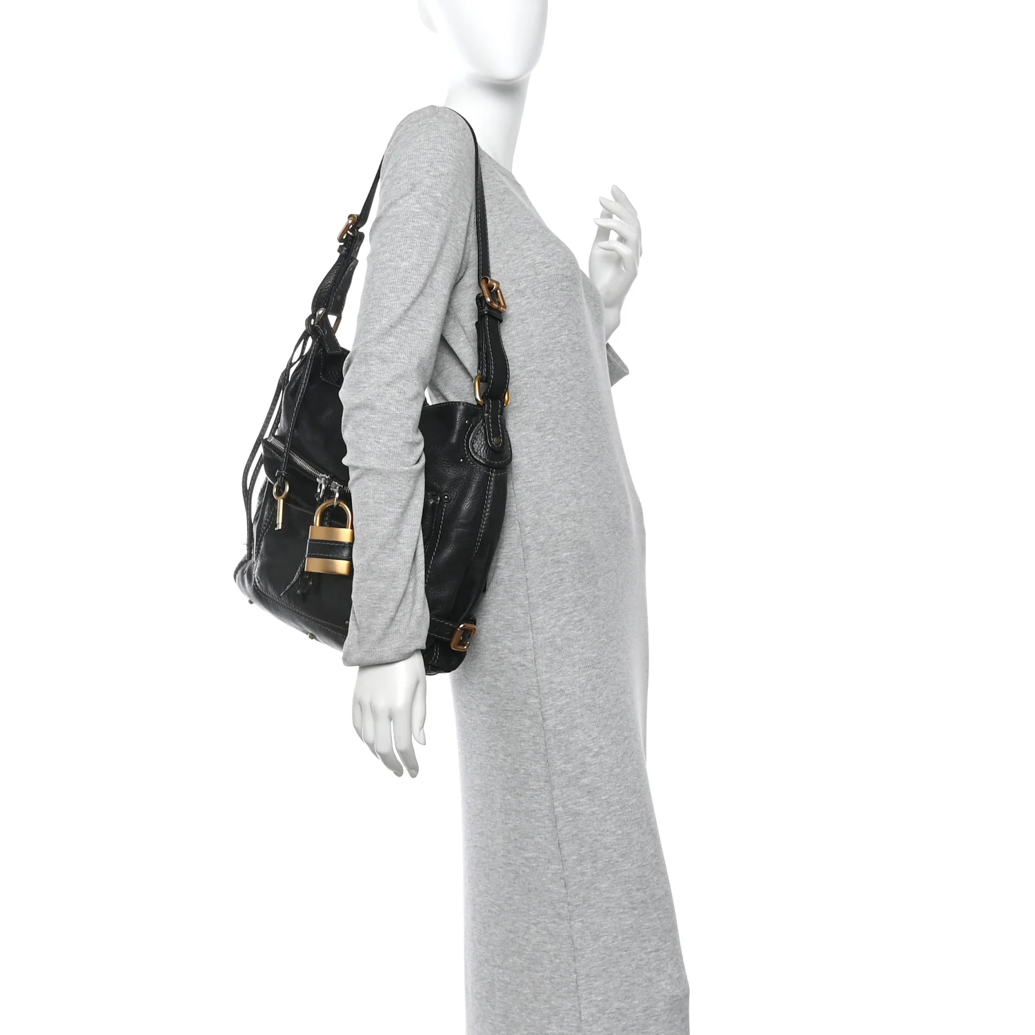 Calfskin Paddington Hobo Black - Image 2