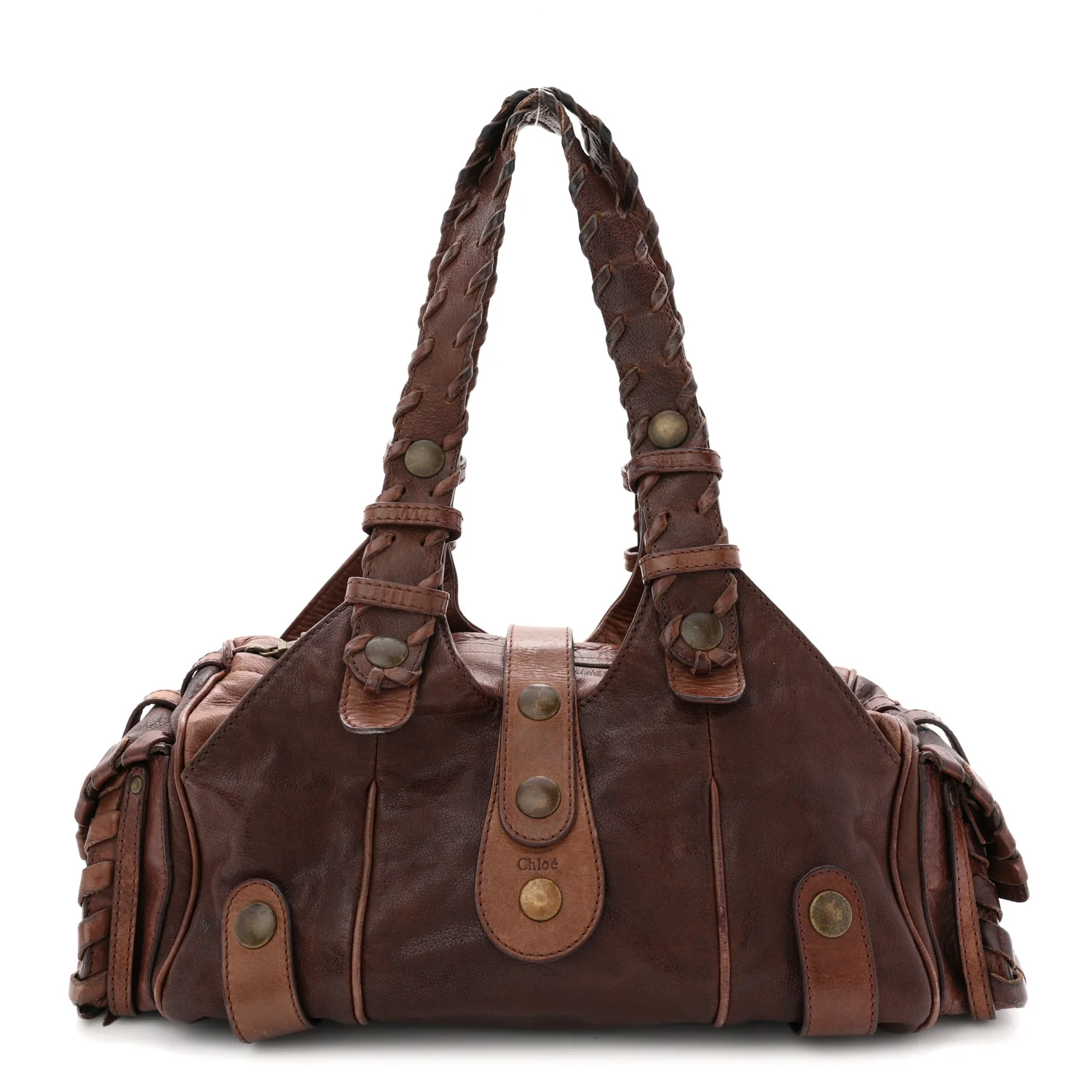 Calfskin Silverado Shoulder Bag Chocolate