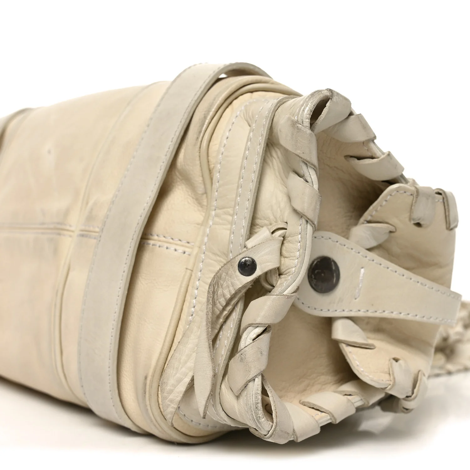 Calfskin Silverado Shoulder Bag Ivory - Image 9