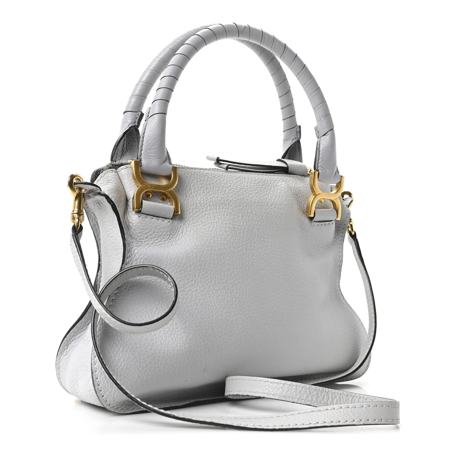 Calfskin Small Marcie Satchel Faded Blue - Image 3