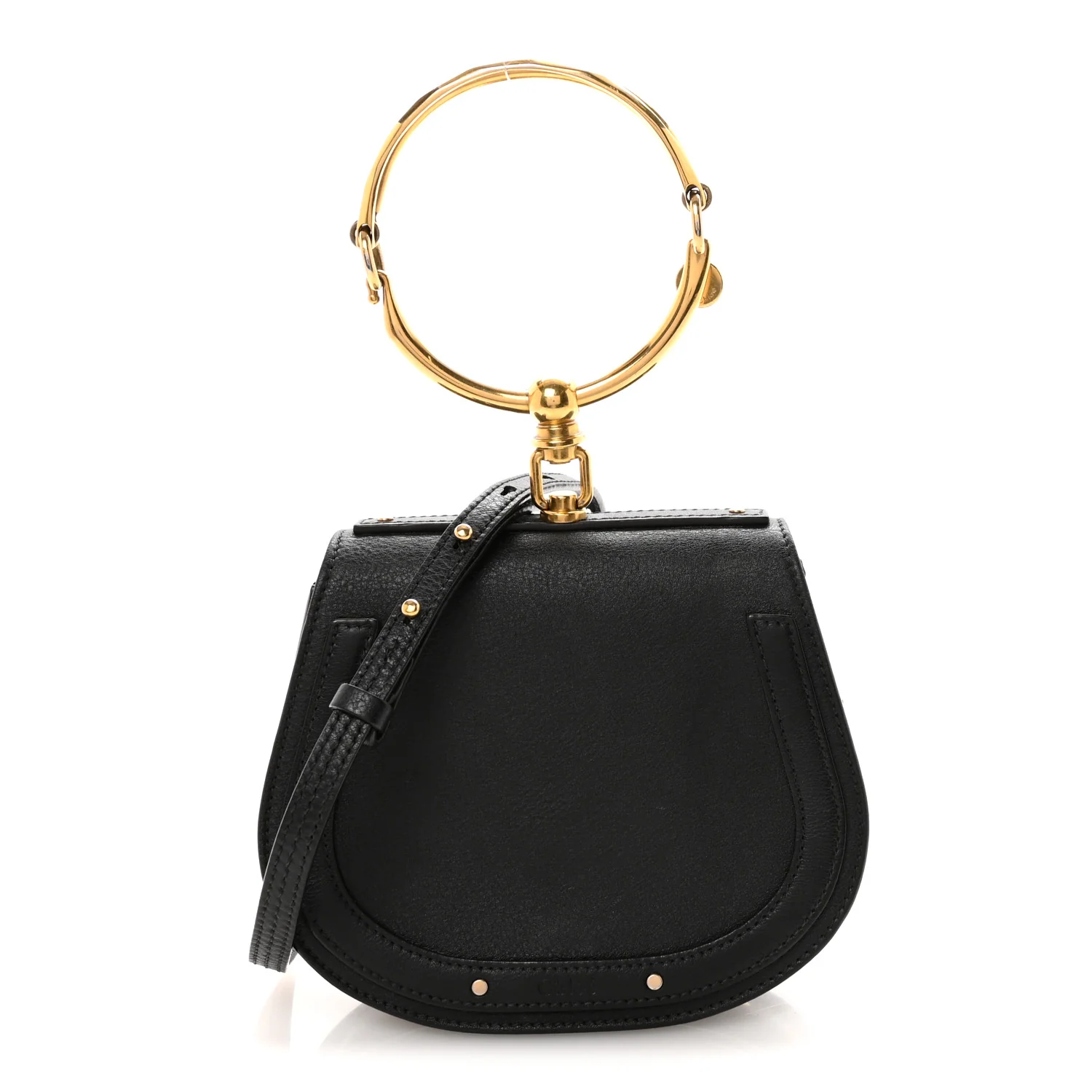 Calfskin Small Nile Bracelet Bag Black