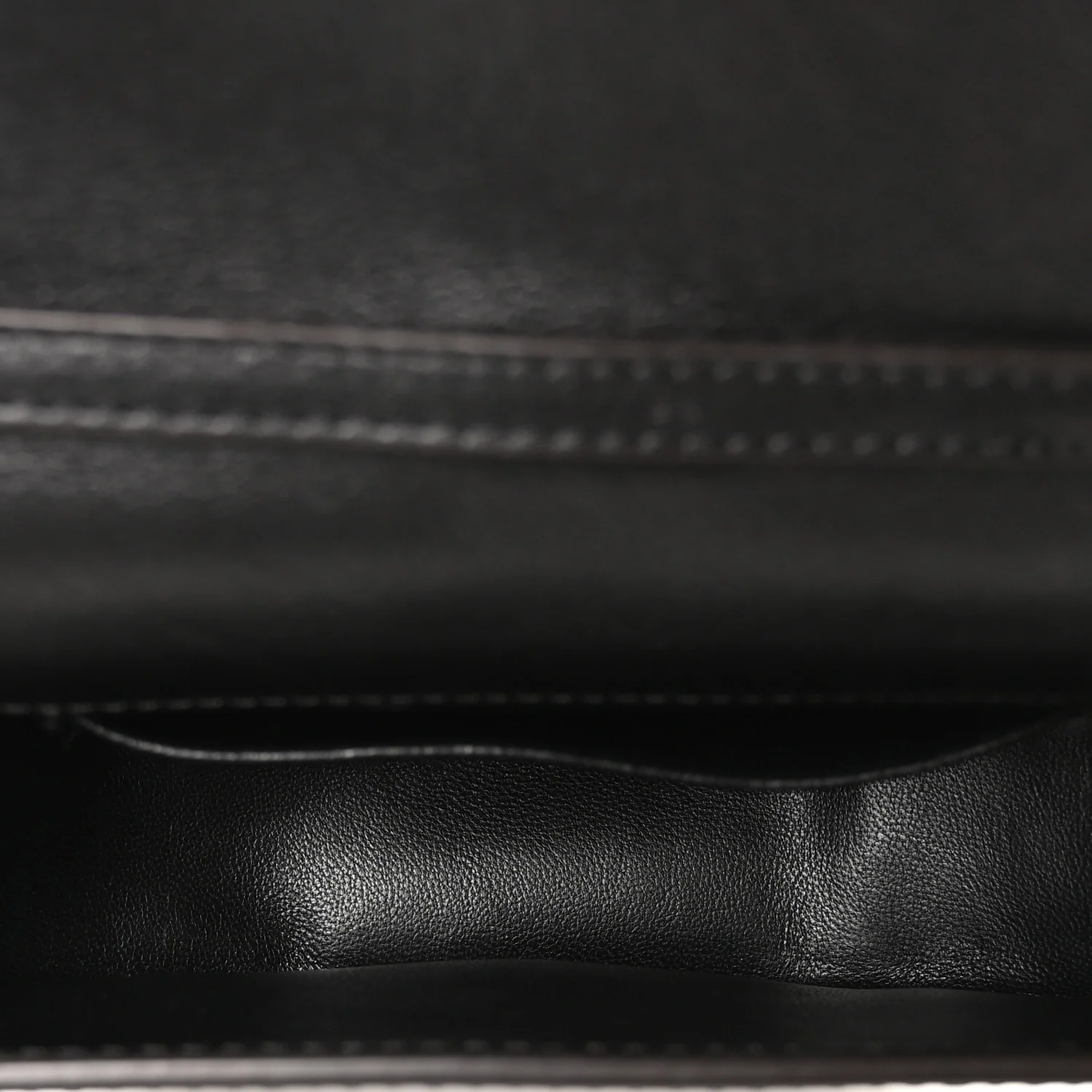 Calfskin Small Nile Bracelet Minaudiere Bag Black - Image 5