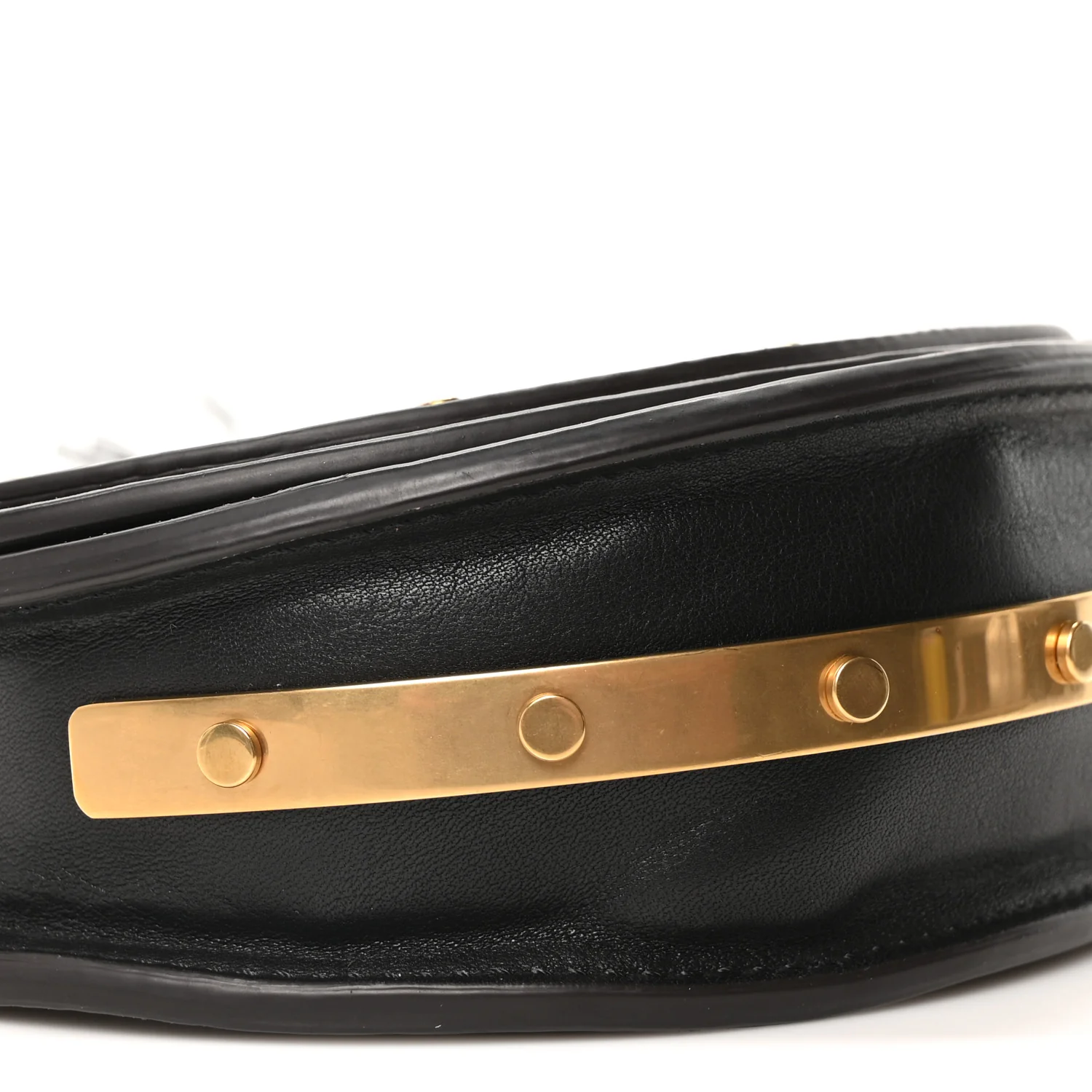 Calfskin Small Nile Bracelet Minaudiere Bag Black - Image 9
