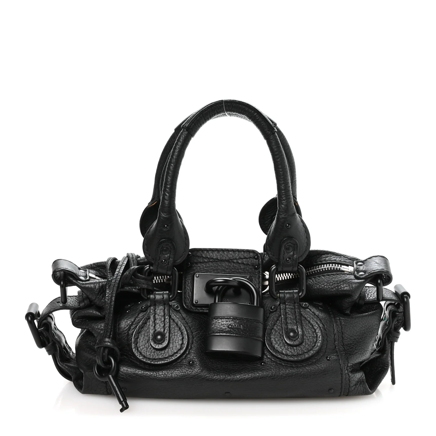 Calfskin Small Paddington Satchel So Black