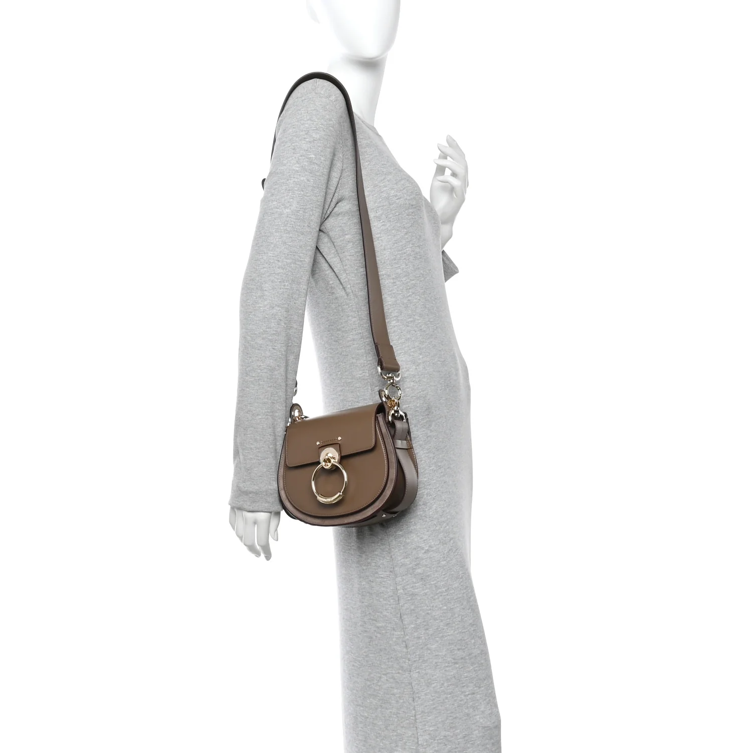 Calfskin Small Tess Bag Dark Nut - Image 2