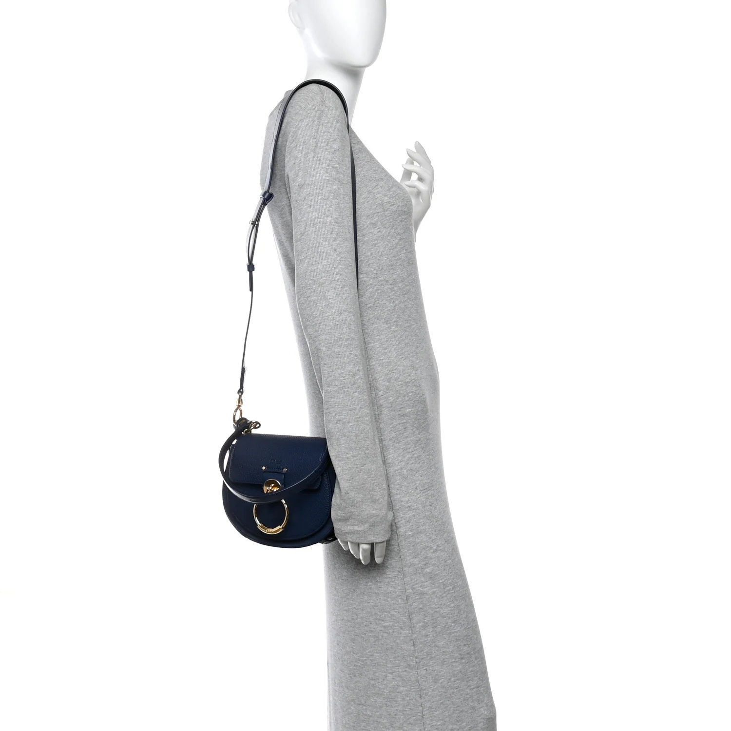 Calfskin Small Tess Bag Deep Ocean Blue - Image 2