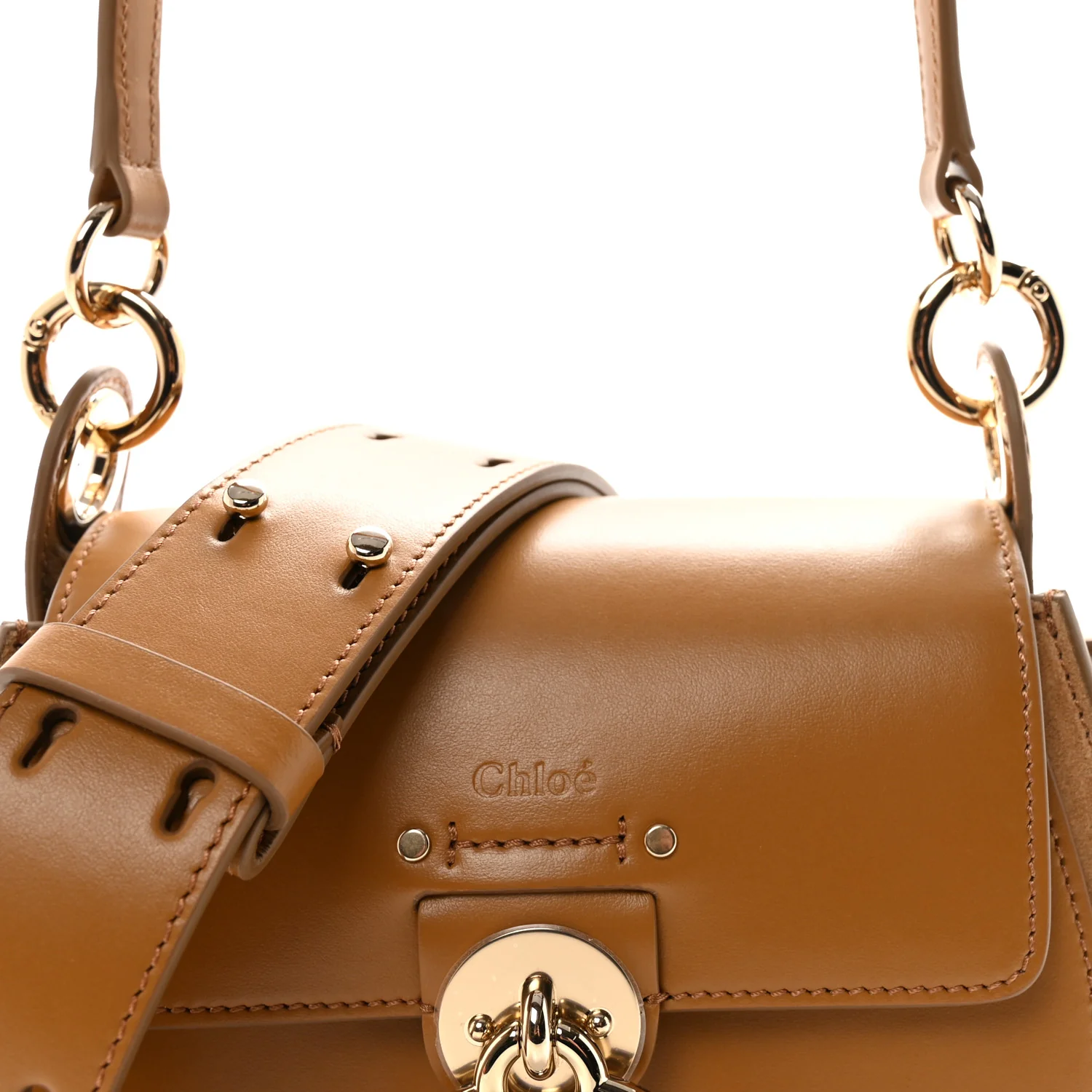Calfskin Small Tess Bag Pottery Brown - Image 7