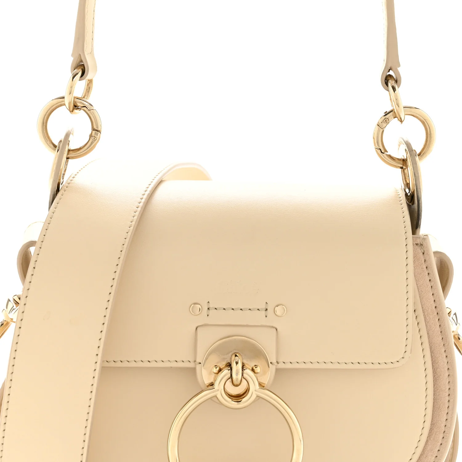 Calfskin Small Tess Bag Sweet Beige - Image 8