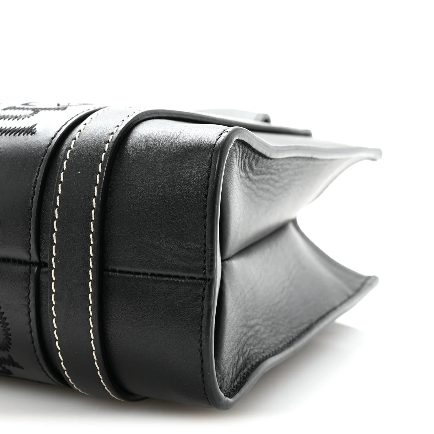 Calfskin Small Woody Tote Black - Image 10