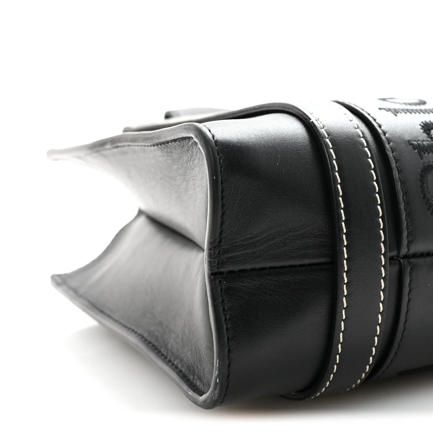 Calfskin Small Woody Tote Black - Image 9