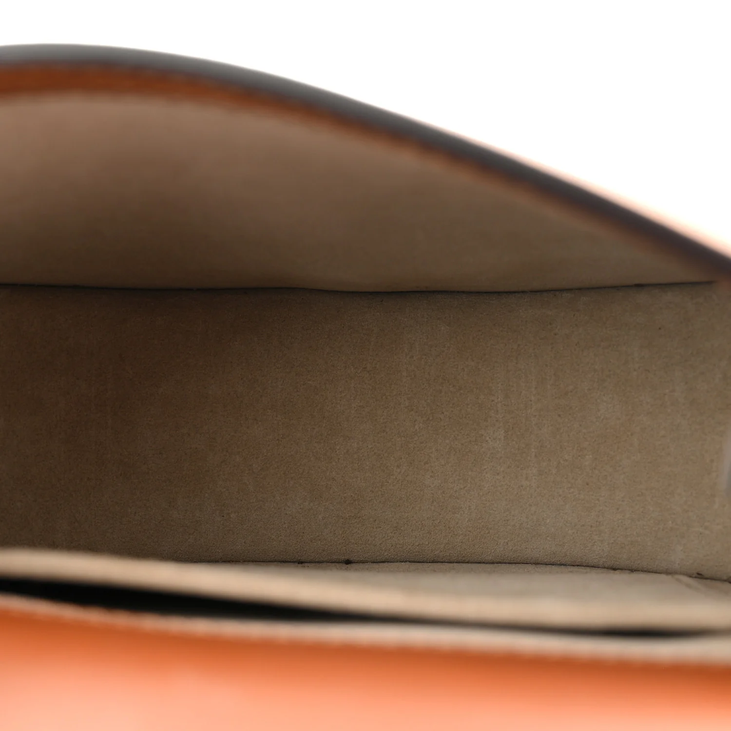 Calfskin Suede Medium Nile Bracelet Bag Caramel - Image 5