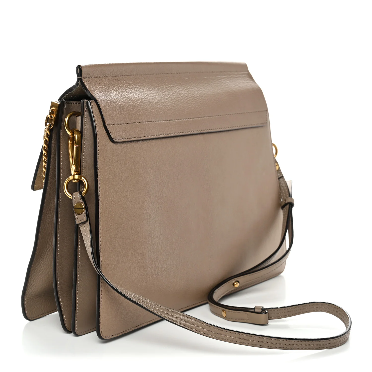 Goatskin Medium Faye Shoulder Bag Motty Grey - Image 3