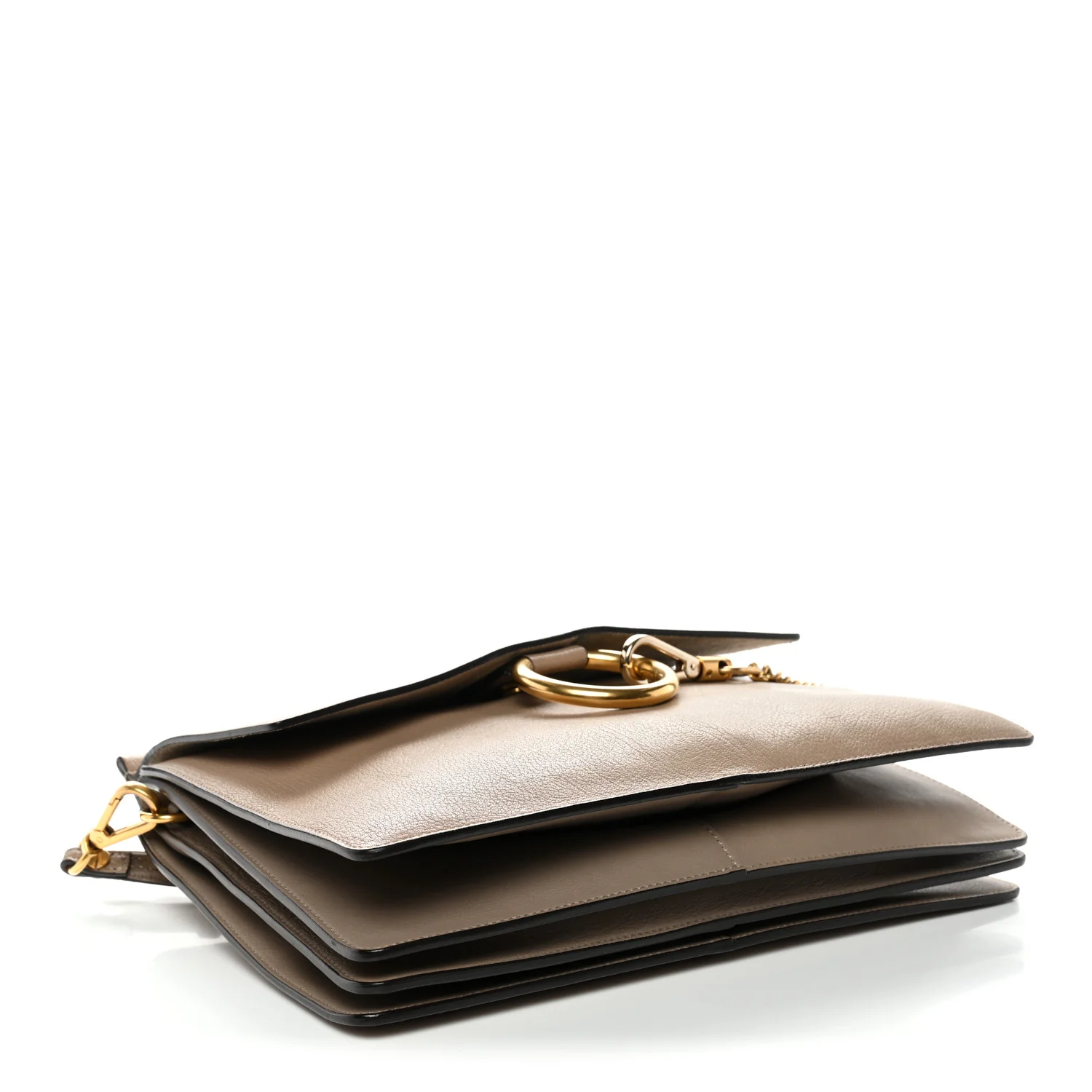 Goatskin Medium Faye Shoulder Bag Motty Grey - Image 4