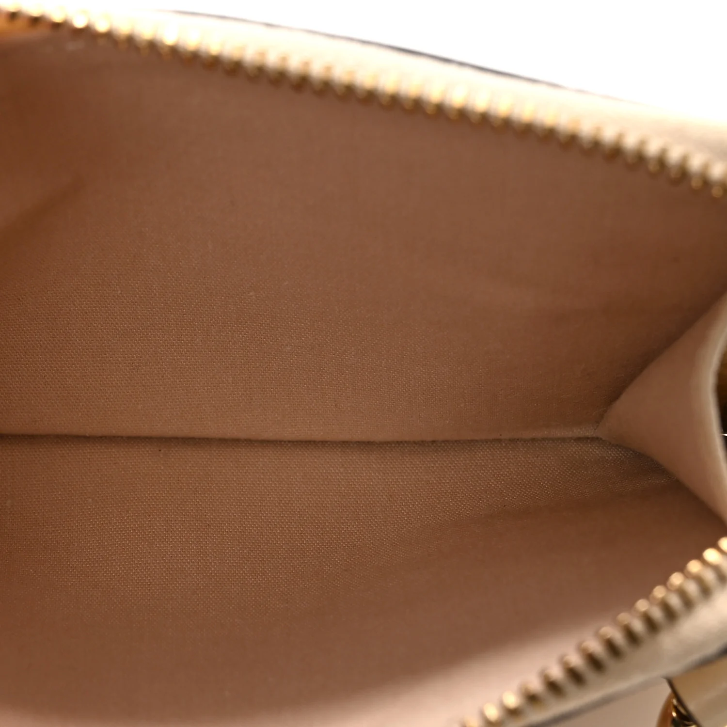 Grained Calfskin Alphabet Purse Wallet Sweet Beige - Image 5