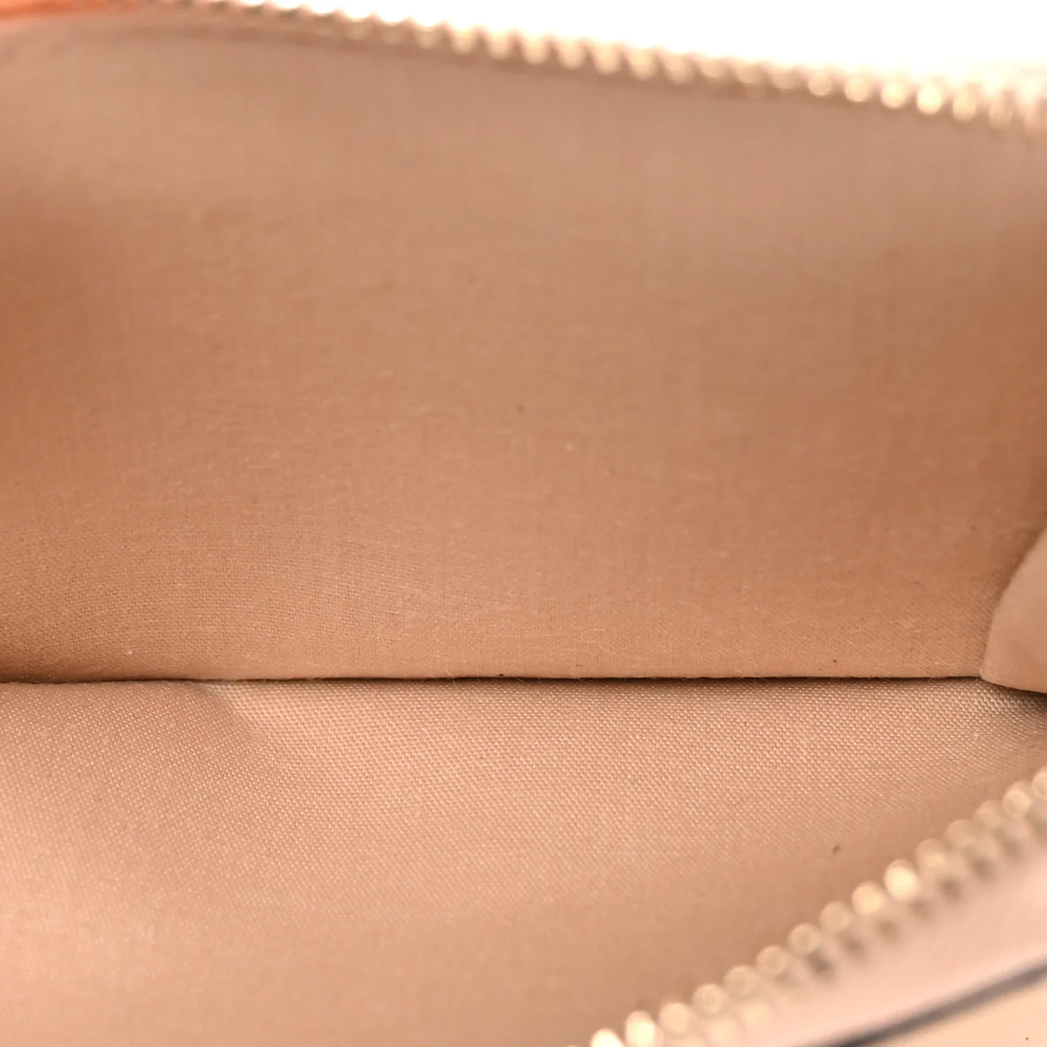 Grained Calfskin Alphabet Zip Card Holder Cement Pink - Image 5