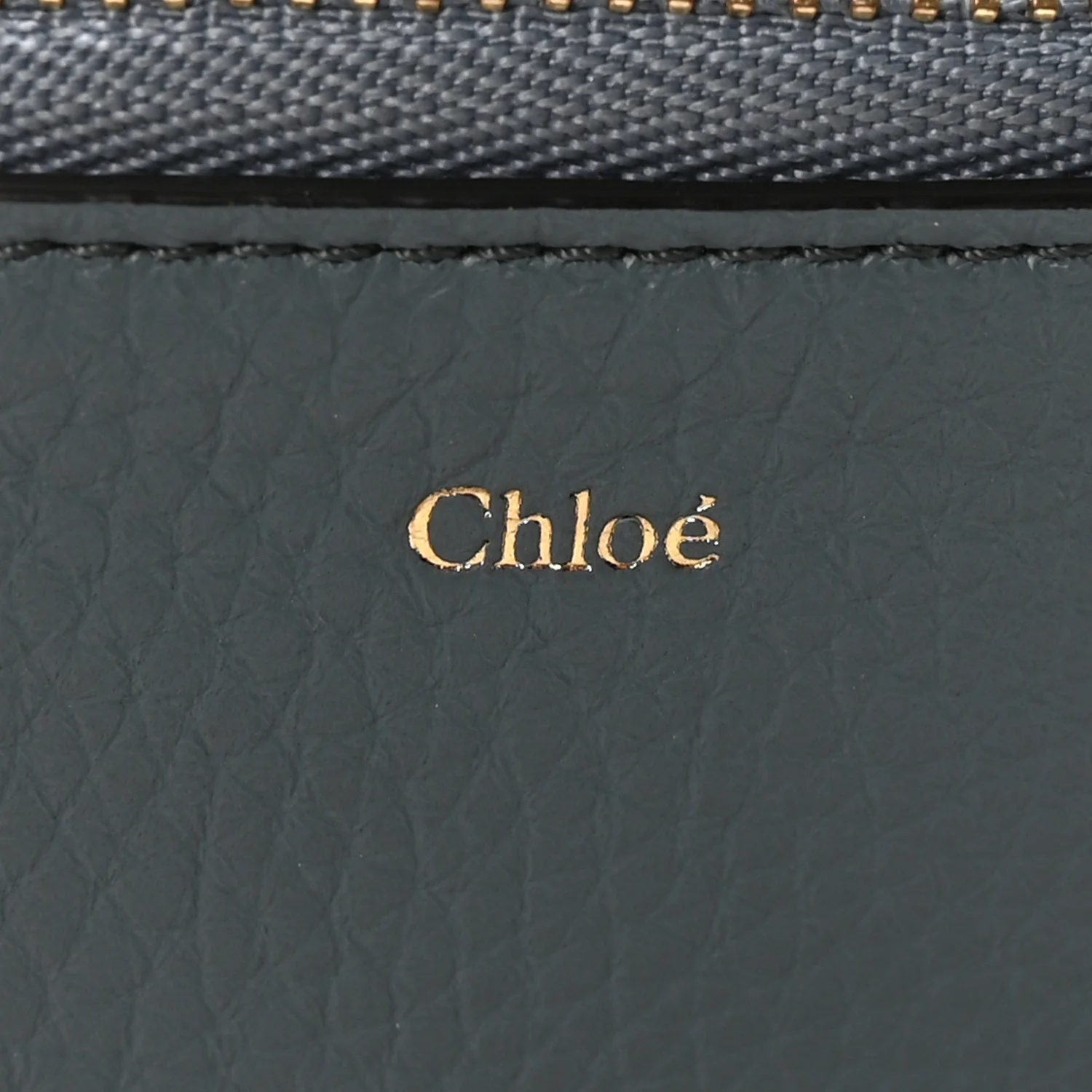 Grained Calfskin Alphabet Zip Card Holder Cloudy Blue - Image 6