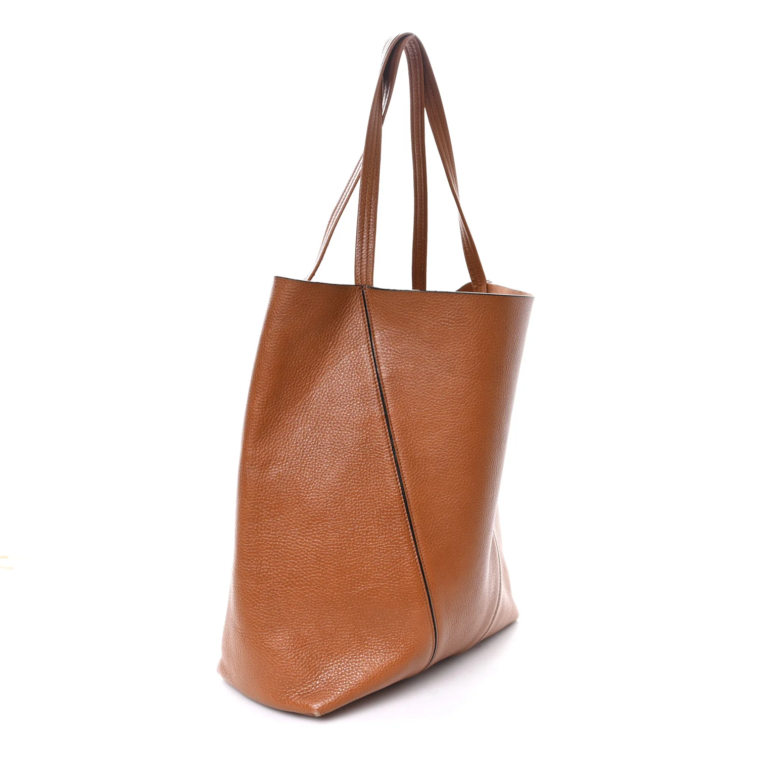 Grained Calfskin Large Spin Tote Clay Brown - Image 3