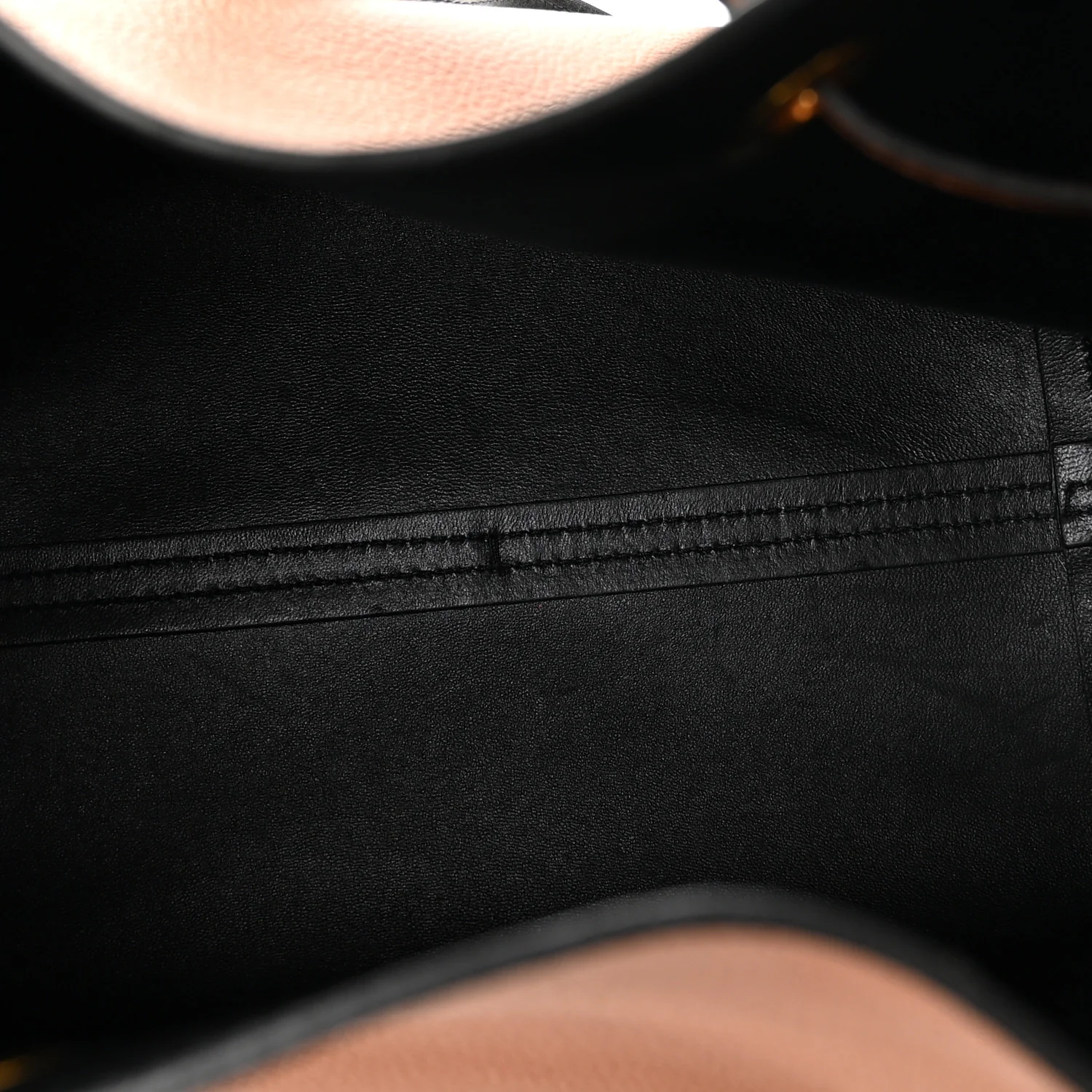 Grained Calfskin Marcie Bucket Bag Tan - Image 5