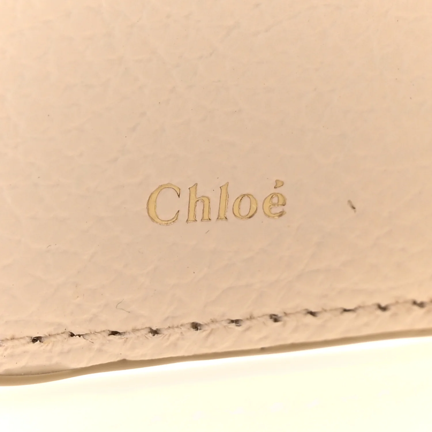 Grained Calfskin Marcie Small Compact Wallet White - Image 6