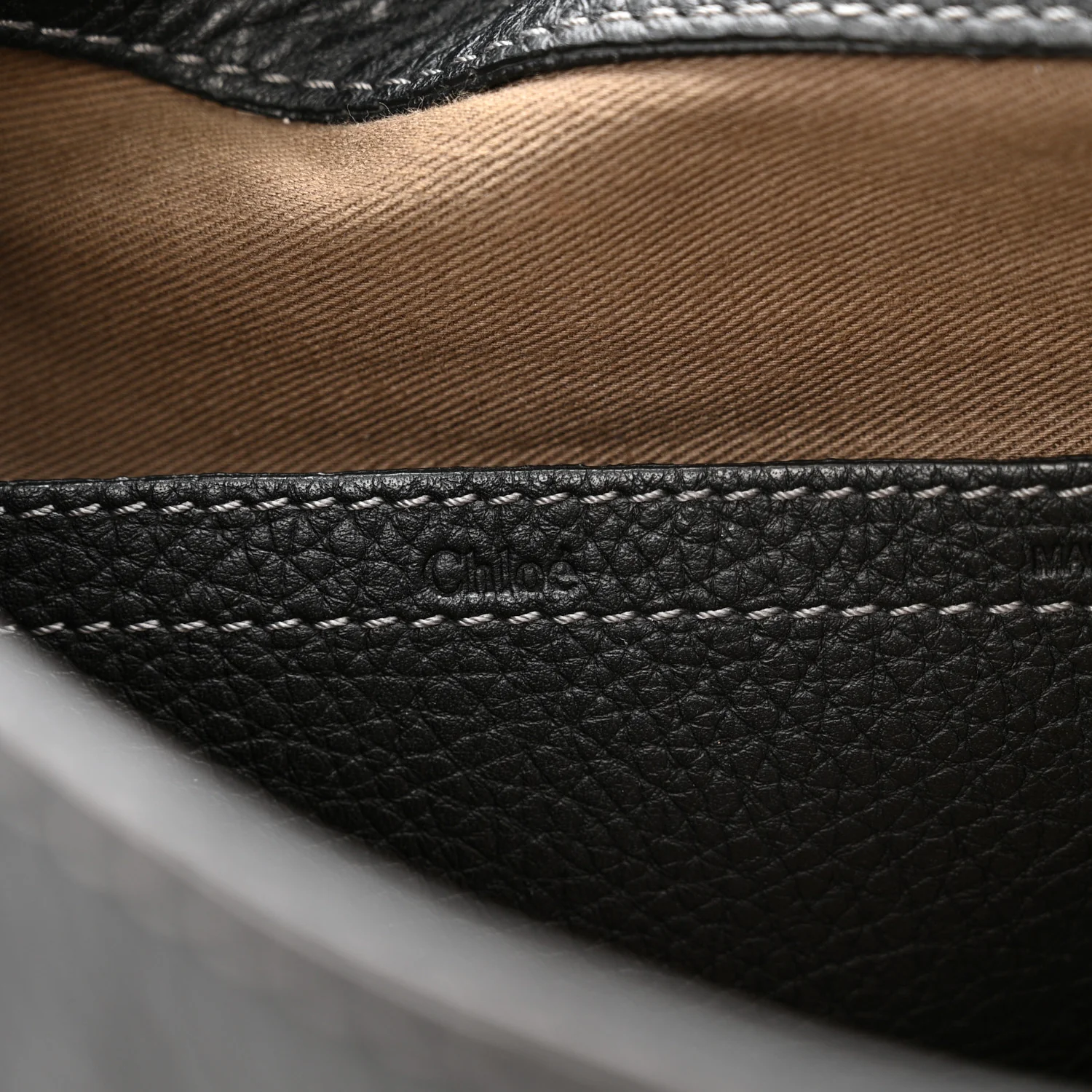 Grained Calfskin Medium Marcie Saddle Bag Black - Image 6