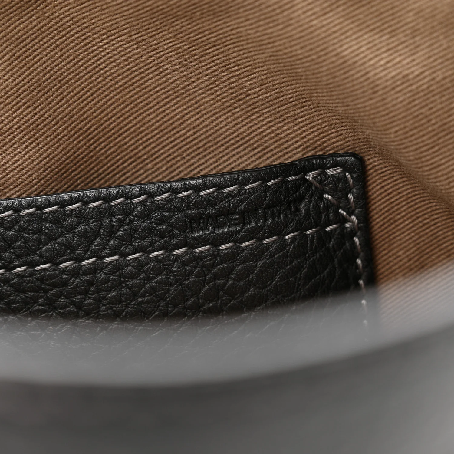 Grained Calfskin Medium Marcie Saddle Bag Black - Image 7
