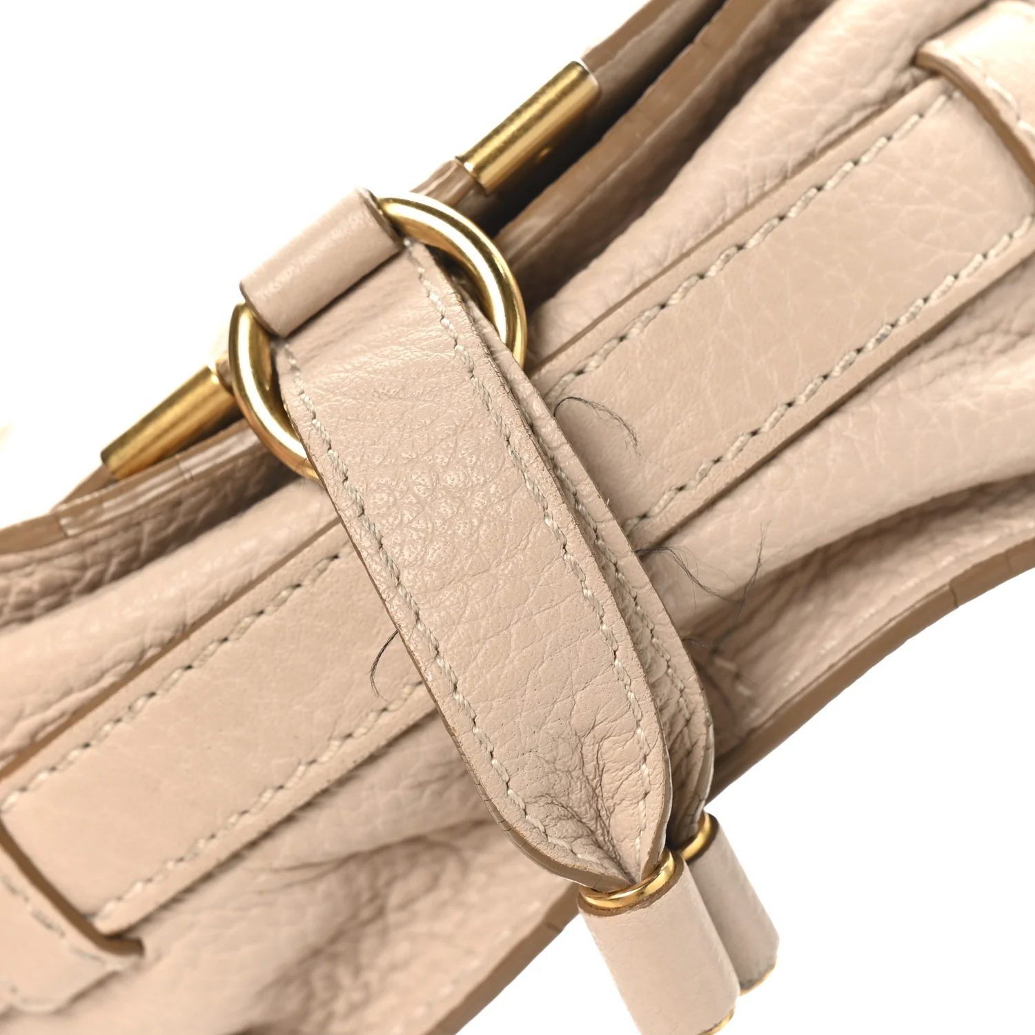 Grained Calfskin Mini Marcie Saddle Bag Blush Nude - Image 10